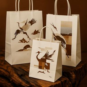 Bolsas de Papel Kraft Premium para Empaquetado de Compras de Lujo, Logotipo Personalizado Directo de Fábrica - Product Image 4