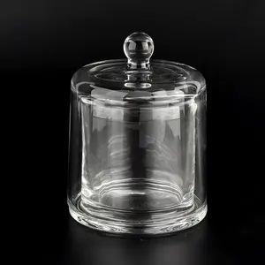 Barattolo di candela in vetro da 200ml con portacandele a cupola barattolo di campana per aromaterapia
