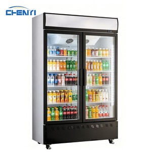 Réfrigérateur Vitrine Vertical OEM à Double Porte Vitrée, <span class=keywords><strong>Sans</strong></span> <span class=keywords><strong>Givre</strong></span>, 4 Étagères Réglables, Faible Niveau Sonore - Product Image 3