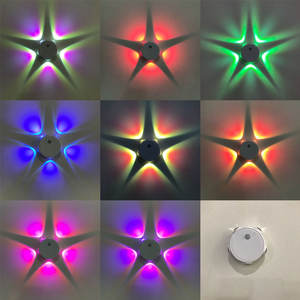 Luz Nocturna LED de Inducción con Forma de Ojo de Gato, con Cambio de Color RGB, 5 Cabezales, Montaje Magnético en Pared, Regulable, Recargable por USB - Product Image 5