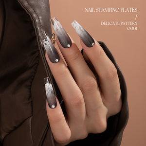 Plaques de <span class=keywords><strong>dessin</strong></span> pour ongles GULAURI de haute qualité, plaques de tamponnage pour ongles, plaques en acier inoxydable de grande marque pour tampons à ongles - Product Image 5