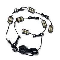 Kit d'éclairage LED 6 pods pour benne de camion, étanche, éclairage de benne de pick-up, lumières latérales à double branche avec interrupteur pour camions