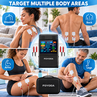 Appareil d'électrothérapie TENS EMS portable pour le corps, 80 modes, 4 canaux indépendants, 30 niveaux d'intensité, écran couleur avec étui de transport