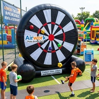 Jeu de fléchettes de football gonflable personnalisé, aire de jeux gonflable interactive en plein air, jeu de carnaval gonflable pour enfants et adultes