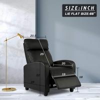Fauteuil inclinable réglable avec fonction de massage à 2 points avec soutien lombaire