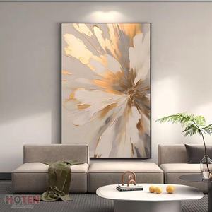 100% vẽ tay trừu tượng hoa vàng sơn dầu trên vải trang trí hoa cổ điển sơn tường - Product Image 1