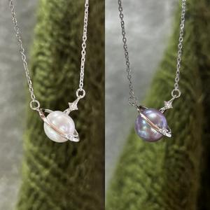 Collier en argent pur S925 avec ruban et nœud, doux, délicat, élégant, à la mode, perle personnalisée pour un style unique, chaîne de pull - Product Image 5