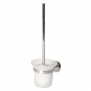 NEXO LINE - Porte-brosse de toilette en verre chromé et satiné - Product Image 1