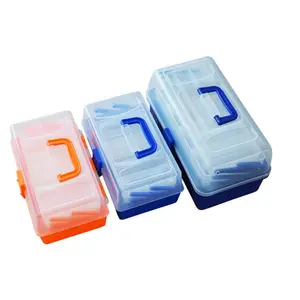 Clear Fishing Tackle Lure Box 2+1&3+1 Layer ABS Plastic Boxes