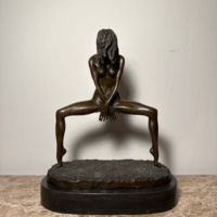 Grande sculpture en bronze de style européen vintage pour l'extérieur, statue d'art réaliste de figure féminine avec finition antique