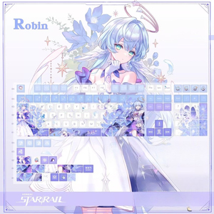 Juego de teclas de anime Robin, teclas PBT Cherry MOA, perfil inglés tailandés, teclas para juegos, accesorios para <span class=keywords><strong>teclado</strong></span> mecánico - Product Image 1