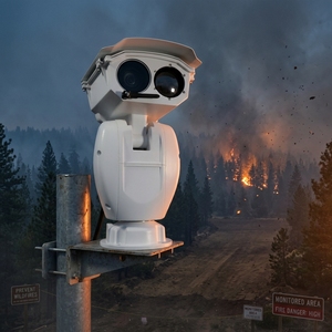 Forest Fire Monitoring Thermal PTZ <b>Camera</b> CMOS NVR Compatible Long Range Wildfire Detection Infrared Dual Early - Product Image 4