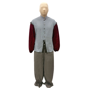Costume da Contadino Medievale Rinascimentale per Uomo, Camicia con Maniche a Sbuffo e Pantaloni per Spettacoli Teatrali e Rievocazioni Storiche - Product Image 3