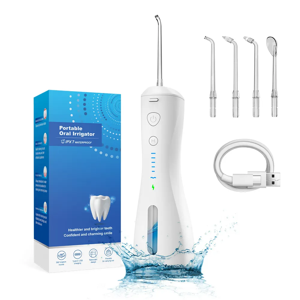 Großhandel wiederauf ladbare 250ml 6 Modi tragbare Zähne Flusher Mundhygiene Wasser Dental Irrigator Elektrische Luft flosser