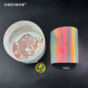 Poudre de pigment de peinture automobile Sheenbow Aurora White Super Chameleon Rainbow Super Shifting Opal Iridescent Color Shift - Product Image 1