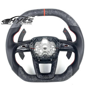 พวงมาลัยคาร์บอนไฟเบอร์สีด้านพร้อมแป้นเปลี่ยนเกียร์สำหรับรถ <span class=keywords><strong>Audi</strong></span> Q5 Q7 Q3 Q50L A6 A6L A4 Q5 A3 B7 A8 R8 TT RS3 RS5 S5 S4 - Product Image 1