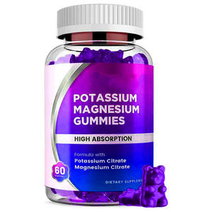 Gomitas de magnesio y potasio Citrato de magnesio Suplemento de gomitas masticables para calambres en las piernas y músculos - Product Image 1