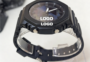 Reloj de Moda Digital de Lujo de Alta Calidad, Hecho a Mano, con Moissanita Negra, Acero Inoxidable, Cuarzo, Unisex, para Usar Todo el Día - Product Image 2