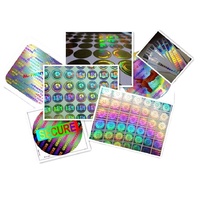 Étiquettes adhésives de sécurité holographiques anti-contrefaçon personnalisées pour l'emballage de parfums, de mascara et de shampooings avec matériau PET