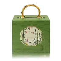 Coffret Cadeau de Bougies Artisanales de Luxe en Cire de Soja, Design en Forme de Bambou Porte-Bonheur – Nouveauté Promotionnelle pour le Festival de la Mi-Automne