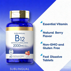 <span class=keywords><strong>Compresse</strong></span> di Vitamina B12 2000 Mcg Migliorano l'Immunità Supporto Energetico per Uomini Vegani Formula Naturale Senza OGM Senza Glutine - Product Image 2
