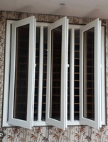 Chambre UPVC Fenêtre Double Vitrage Swing Out Fenêtre PVC Vinyle Fenêtre pour Villa
