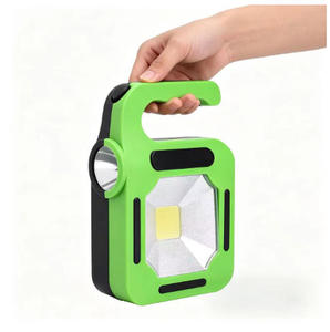 Lanterne de camping imperméable TOACH, torche solaire LED, lampe de poche manuelle, corps en ABS, ampoule COB, couleurs blanc, rouge, bleu, certifiée IP65 - Product Image 1