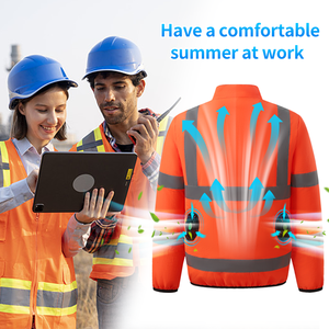 Ropa Refrigerante con Ventilador, Chaleco de <span class=keywords><strong>Trabajo</strong></span> con Aire Acondicionado, Ropa de Verano Refrigerante con Ventilador, Chaqueta de <span class=keywords><strong>Trabajo</strong></span> con Ventilador - Product Image 5