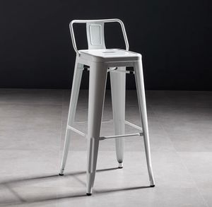 Banquetas Altas Iron Com Encosto High Green Bench Industrial <span class=keywords><strong>Vintage</strong></span> Iron High Stools with Low Backrest - Product Image 3