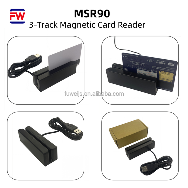 High Quality USB Read Only Magnetic Card Reader Customizable Interface 3-Track Mini Size MSR Card Reader MSR90/MSR100