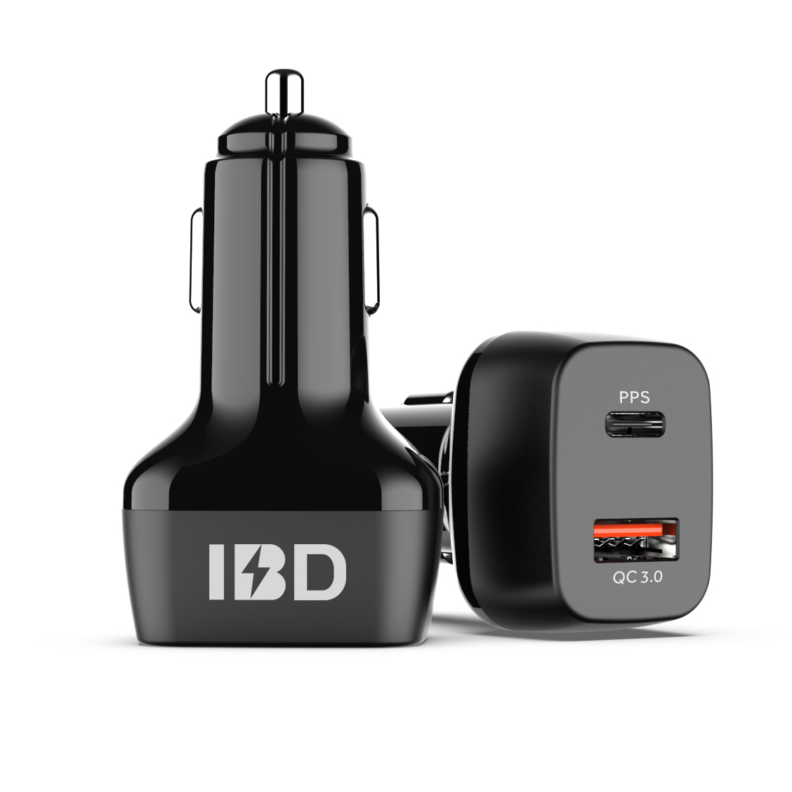 IBD USB C Car Charger PD30W With PPS 48W Fast USB Car Charger For Phone Charging With Dual USB Port