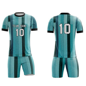 Customized Breathable High Quality Polyester Soccer Uniform Set with Name Printing Number Team Logo Soccer Uniform - Product Image 1