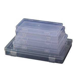Rectangular Transparent Plastic Storage <b>Box</b> With Lid <b>For</b> Office Stationery <b>Tools</b> Hardware Parts Organization - Product Image 1