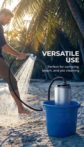 Bomba de <span class=keywords><strong>Ducha</strong></span> para Camping, Kit de <span class=keywords><strong>Ducha</strong></span> Exterior con Pantalla Digital Inteligente y Ajustable - Product Image 3