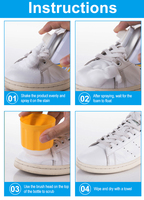 Kit de nettoyage imperméable pour baskets, shampoing efficace pour chaussures, détachant, nettoyant mousse pour intérieur de voiture et chaussures, spray multi-usages