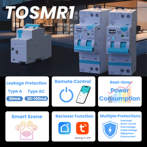 Disjoncteur intelligent Chayo Tuya Zigbee RCBO Type A 30mA 2 pôles avec mesure de puissance et réenclenchement automatique, protection contre les fuites - Product Image 6