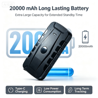Traceur GPS magnétique intelligent 4G pour flotte d'entreprise WF102 avec surveillance vocale, géofencing et alerte de survitesse