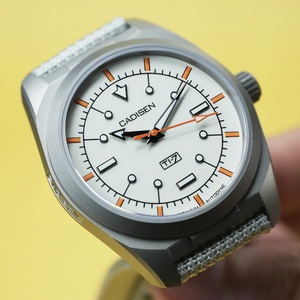 CADISEN TI-7 Autodyne 2026 NUEVO Reloj Mecánico Automático de Acero Inoxidable para Hombre con Correa de Lona, Esfera de Cristal de Zafiro, Luminoso, 10 Bar - Product Image 1