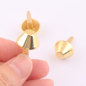 चमड़े के सोफे के सामान के लिए थोक 12 मिमी धातु बैग फीट स्टड - Product Image 4