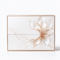 Boîtes en papier rigides magnétiques personnalisées pour cosmétiques, boîte cadeau rectangulaire de luxe pour soins de la peau avec insert intérieur en mousse EVA