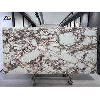 ZGSTONE Design Moderne Pierre Sinterisée Grande Dalle Personnalisée pour Plan de Travail, Îlot de Cuisine et Table à Manger