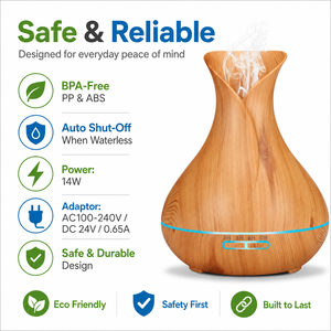 Diffuseur <span class=keywords><strong>d</strong></span>'huiles essentielles par évaporation sans BPA de 500 ml, humidificateur, batterie USB, autonomie de 12 heures, 7 couleurs LED, minuterie <span class=keywords><strong>d</strong></span>'arrêt automatique, pour la maison - Product Image 5