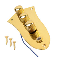 Plaque de contrôle triangulaire pré-câblée entièrement chargée pour guitare, avec capuchon en métal chromé pour accessoires de guitare basse électrique Jazz Bass