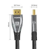 Câble HDMI 2.1 Ultra Haute Vitesse A030 PVC Compatible avec PS5 8K/60Hz HDR EARC HDCP 48 Gbps 1m 1.5m 2m 3m 5m Câble HDMI 8K