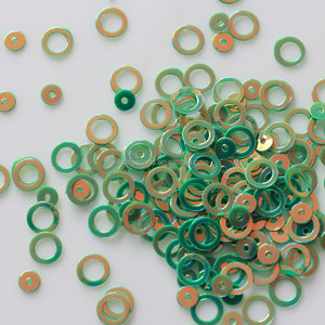 Großhandel Dual Pailletten 6mm Kreis Ring 3mm Runde Punkt Form Lose Pailletten für Nail Art Nähen Kinder DIY hand gefertigtes Material - Product Image 6
