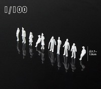 50 P/sac Mini modèle figurines miniatures blanches 1:50/75/100/150/200 modèles architecturaux à l'échelle humaine modèle ABS peuples en plastique