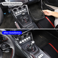 Autocollant décoratif de panneau de cadre de bord de changement de console centrale en fibre de carbone véritable pour Subaru BRZ 2022 accessoires d'intérieur de voiture