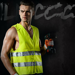 Chaleco reflectante de seguridad de alta visibilidad y bajo precio de buena calidad, chaleco de seguridad de venta directa de fábrica, impresión gratuita personalizable - Product Image 5