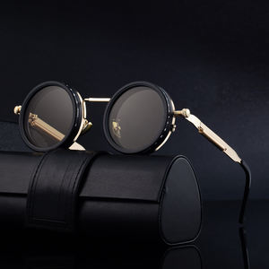 Gafas de Sol Polarizadas Redondas con Logotipo Personalizado de Diseñador Retro <span class=keywords><strong>Partagas</strong></span>, Gafas de Sol con Protección UV400 Ajustables y Giratorias para Hombre - Product Image 1