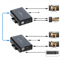 Extender KVM HDTV 4K 60m Laris Manis, Hingga 60 Meter, Video Balun